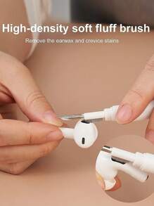 Cleaner Kit Compatible With AirPods Pro 1 2 3 4 Multi-Function Cleaning Pen With Soft Brush Flocking Sponge For Earphones Case Cleaning Tools,Cleaning Pen Compatible With AirPods Pro 1 2 3 4 Multi-Function Cleaner Kit Soft Brush - Multicolor - View 6