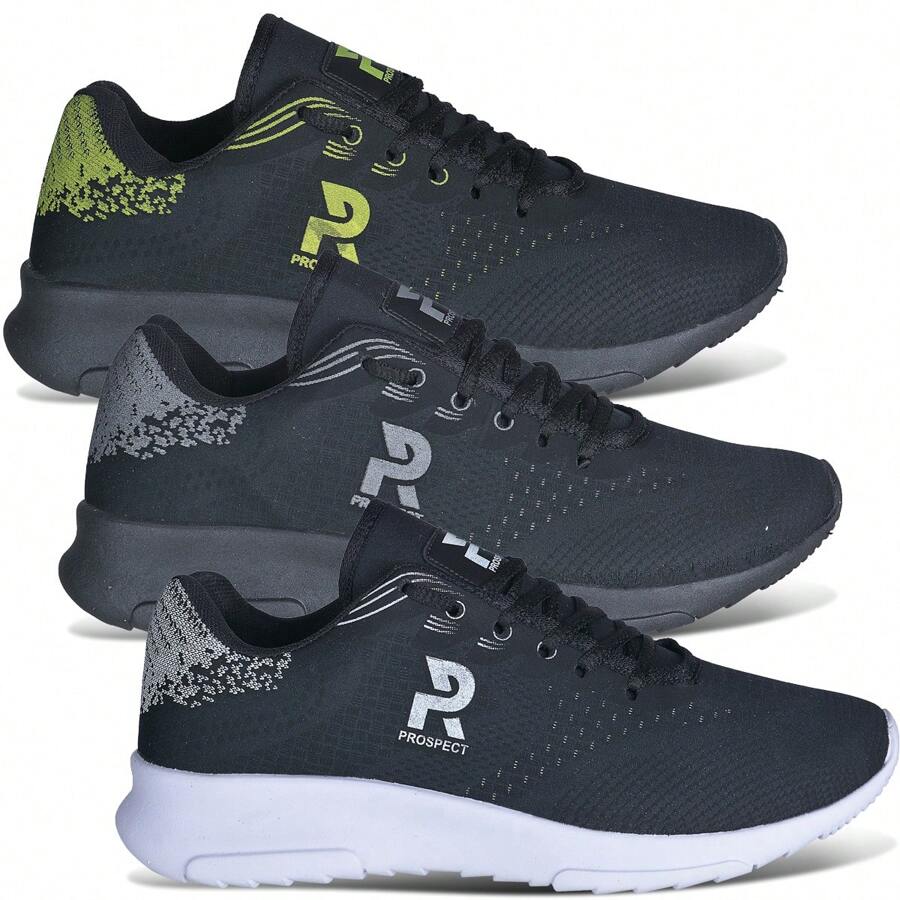 Men Sneakers - Black/White, Black/Black and Black/Green - View 1