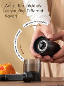 1入組手動研磨咖啡機,便攜手摇咖啡碎豆機,陶瓷磨芯可調節