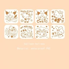 Conjunto de 8 plantillas de pintura hueca de la serie de graffiti de diario, plantilla de pintura hueca de moldes para pintura de color para estudiantes, pintura de periódico escrita a mano, plantilla de pintura de dibujos animados para festival, plantilla de pastel de aceite hueca para decorar álbumes de pared, plantilla para póster, al decorar paredes, papel, telas o muebles con técnicas de pintura de acuarela, pintura en piedra, álbumes de grafiti y raspaduras. Una gran herramienta de arte creativo para oficinas, escuelas, dibujantes, estudiantes y como suministros escolares para niños y niñas - Multicolor - Ver 14