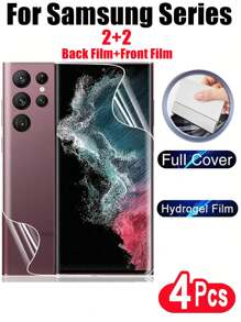 4pcs Przód Folia Miękki Hydrożel Folia Pełne krycie Kompatybilny z Samsungiem Galaktyka S23 Plus S22 FE S21 S20 S10 S9 S8 20 10 9 8 Folie do Ochrony Ekranów Nie jest szklany - Przezroczysty - Zobacz 2