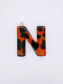 2 Miếng Rỉ sét Nâu Đầy màu sắc Giọt nước Polyresin Hình chữ cái Phụ kiện trang sức DIY , Móc chìa khóa , Quần áo Đồ trang trí Chất liệu - Rỉ Nâu - Xem 30