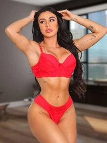 Women Sexy Lingerie Sets - Red - View 4