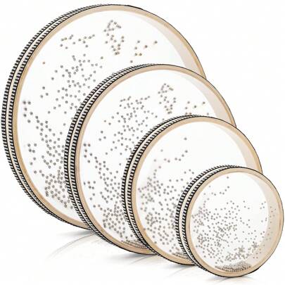 1 st 6/8/10/12 tums havstrumma, vågtrumma för meditation och avslappning, regntrumma i naturlig färg för stresslindring, musikaliskt helande instrument, havsljudstrumma för holistisk helande (trumstock ingår ej)