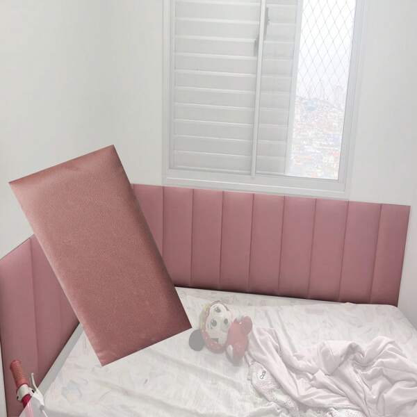 Cabeceira Modulada Estofada Cama de Casal Solteiro 1 Placa 20x40cm