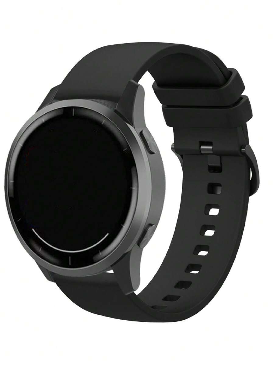 1 条 18 毫米、20 毫米、22 毫米柔软硅胶表带，兼容三星 Galaxy Watch Active 2/Watch 3 45 毫米/42 毫米、Gear S3、Galaxy Watch 4/5/6、Garmin，中性设计 - 黑色 - 查看 1