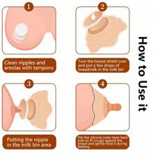Lyntimo 2 Unidades de Protector de Pezón de Silicona para Lactancia Materna, para Dificultades de Agarre o Pezones Planos o Invertidos con Estuche de Transporte - nanoplata - Ver 7