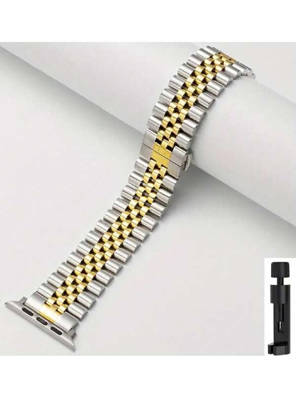 1 Stück Unisex Edelstahl Business Metallarmband, passend für 38/40/41/42/44/45/49mm Apple Watch Ultra/SE/9/8/7/6/5/4/3/2/1 Serie 10 46mm 42mm