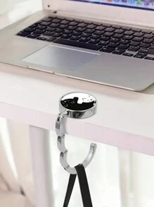 1PC Cartoon Pattern Hanging Hook Black&White Cat Printed Purse Folding Hanger For Tables Desk For Hanging Bags - Black and White - View 2