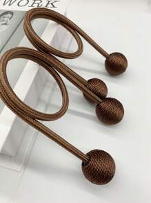 1pc Minimalist Faux Linen Tie Back Curtain Holder, Suitable For Valentine's Day, Wedding, Birthday