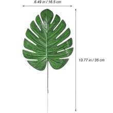 5/10/15/20/25/30片装人造棕榈叶，客厅装饰假叶，热带植物，仿真家居装饰配件 - 綠色 - 查看 2
