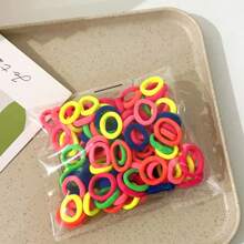 99 piezas Scrunchies de pelo de princesa, aptos para uso diario, coleta, ligas de pelo, bandas de goma para el cabello, cuerda para el cabello, sujetadores elásticos para el cabello - Multicolor - Ver 9