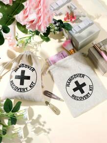 2/4/6/12pcs- Hangover Bag Gift Bag Bachelorette Party Decoration Bachelorette Party Gift Bachelorette Bride Shower Bag With Drawstring Party Wedding Gift Bachelor Party (Cross), - 白色 - 查看 2