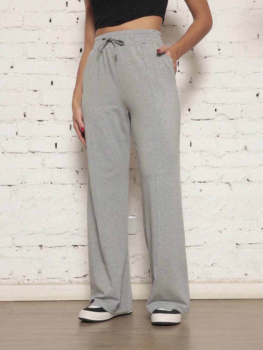 Women Pants - 灰色 - 查看 1