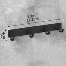 Modern Black Aluminum Wall Mounted Hook For Bathroom Accessories, Suitable For Towels, Coats And Clothes
