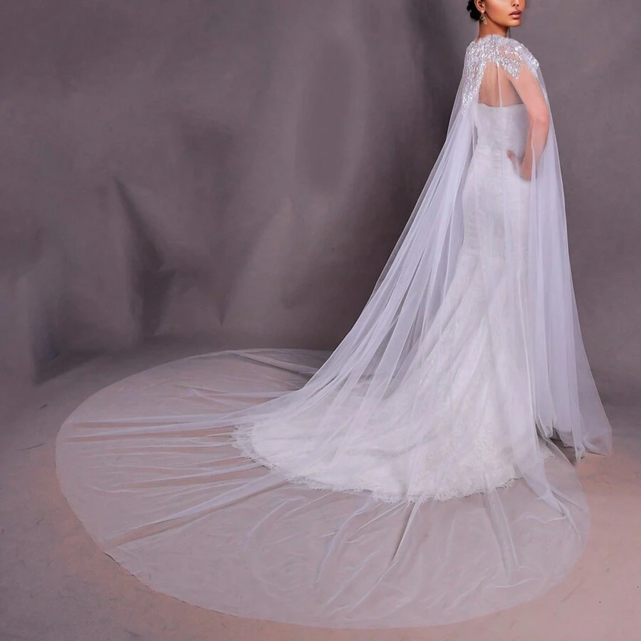 1pc Extra Large Luxury Embroidered Sequin Shawl, Bridal Wedding Party Wrap - VG25 - View 1