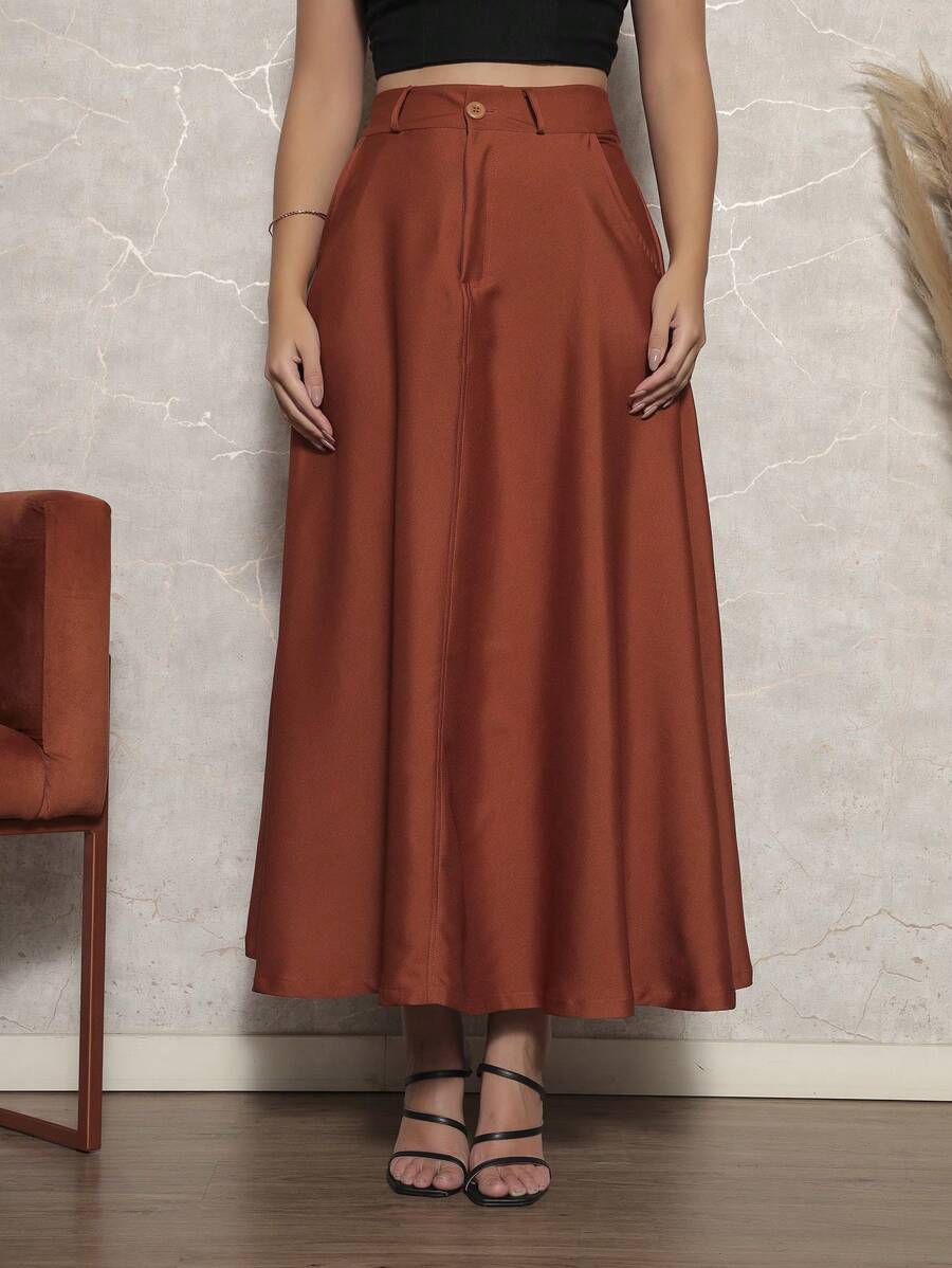 Women Skirts - 摩卡棕 - 查看 1