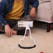 Neck Phone Holder - Universal Hanging On Neck Slouchy Phone Holder DIY Free Rotating Stand On Table Smart Multiple Functions Mobile Phone Mount Stand - Black - View 7