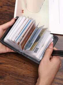 MIYIN Suport card de poștă cu model de picior de gală de epocă, pentru zi cu zi, PU, cu mai multe carduri, geantă transparentă, geantă pentru carduri Geanta de depozitare pentru carduri.