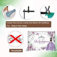 Fondo Fotográfico De Cumpleaños 15 De Quinceañera Para Decoraciones De Fiesta De 15 Años, Fondos Morados De Fotografía De Vinilo Para Utilería Fotográfica - Multicolor - Ver 6