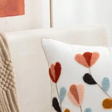 1 Stück Kissen Bezug mit Blumenmuster, geeignet für Wohnzimmer, Schlafzimmer, Auto, romantischer Dekorations Kissenbezug, passend für alle Jahreszeiten