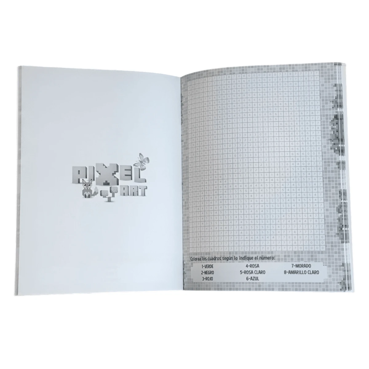 Pixel Art Coloring Book For Children, Pixels Coloring Book With Color ...