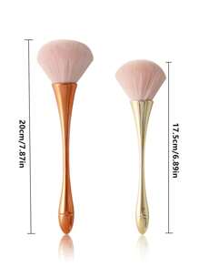 JIAWANG 2 piezas Brocha para polvo y rubor Brocha para rubor en polvo de oro rosa Brocha de maquillaje profesional Herramientas de maquillaje de belleza facial Brocha cosmética esponjosa,pinceles de maquillaje brochas para maquillaje cepillo maquillaje pincel maquillaje pinceles para maquillaje 2 lindas brochas para polvos de cintura en oro, rojo, negro, azul y oro rosa. - Oro rosa - Ver 3