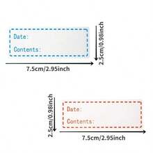 1 Roll Food Freezer Labels Stickers 1x3 Inch Self-Adhesive Storage Refrigerator Food Date Labels Easy Clean No Residue - Red - View 2