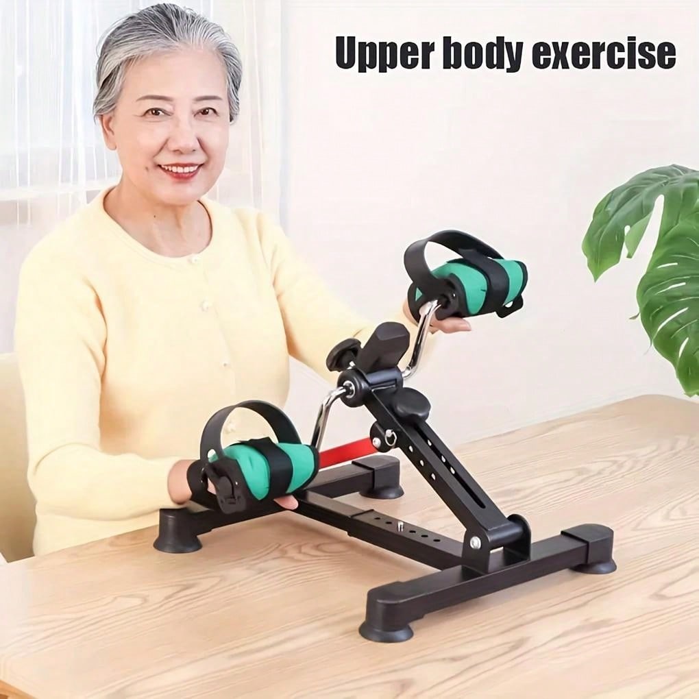 New Upgraded Foldable Pedal Trainer, Mini Exercise Bike For Arms And