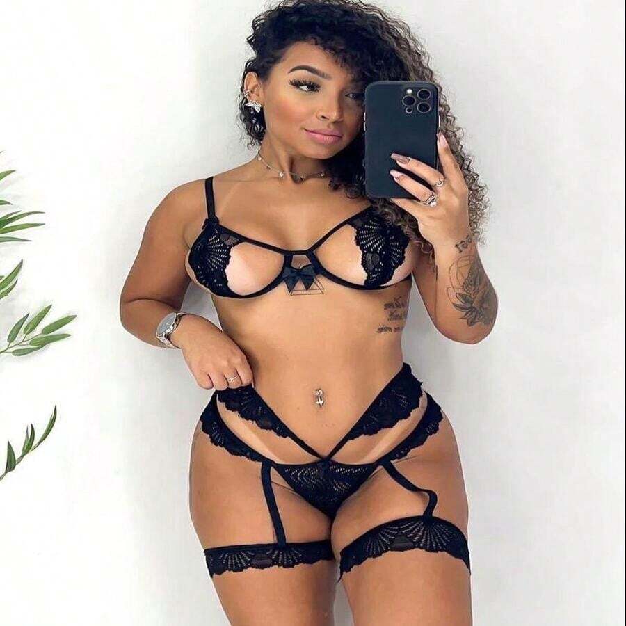 Women Sexy Lingerie Sets - 黑色 - 查看 1