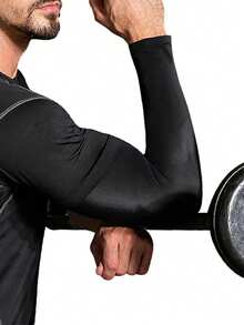 Thoáng khí Và Gầy , , Mở rộng Chiều dài Bóng rổ Nén Ống tay áo , Đệm khuỷu tay , Giá đỡ cổ tay - màu đen - Xem 7