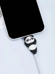 Protector de cable con diseño de panda compatible con el cable de carga de Apple, previene la rotura, protector de cargador