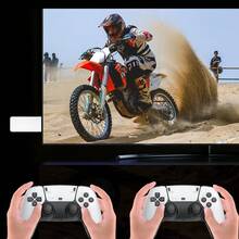 Game Stick 4K Video Juegos Consola Retro Clásicos 2.4G Controlador Inalámbrico Doble Para PS1/GBA/SNES Niño Regalo - Blanco - Ver 2
