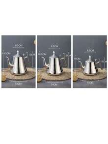 1 pieza Tetera de acero inoxidable con filtro, tetera de hotel, cafetera. Hervidor eléctrico, tetera dorada. Herramienta de café, accesorio de café, vajilla, accesorio de té - Multicolor - Ver 8