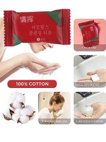 20入組便攜式壓縮巾,迷你壓縮手帕紙巾,適用於旅行、露營、運動、美容院、家庭使用的衛生紙（一個尺寸=1片） - 彩色 - 查看 3