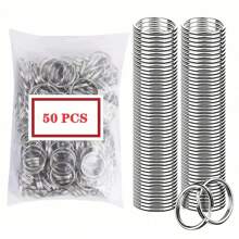 50-100 Cái/bộ 20mm Vòng chìa khóa Mở Nhảy Nhẫn Trình kết nối Kim loại Tách Nhẫn Đối với Móc chìa khóa Vật rủ xuống Đồ trang sức Làm Đồ treo Chế tạo - Bạc - Xem 15