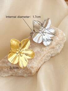 1pc Fashionable French Vintage Floral Design Stainless Steel Ring - Adjustable - Romantic & Elegant Valentine's Day Gift For Women Valentines