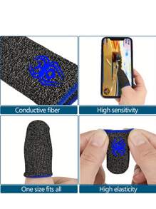 1 对银纤维指套带龙拇指套手指无缝触摸屏防汗透气手指套，厨房，浴室，家居，家居供应商 - 白色 - 查看 5