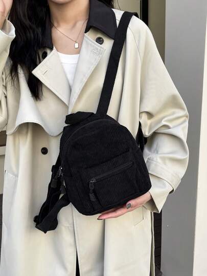 Mochila de nailon de unicolor y moda informal, con gran capacidad, compartimento para portátil, portátil, para adolescentes, mujeres y estudiantes universitarios, perfecta para oficina, universidad, primaria, secundaria y preparatoria, impermeable, estilo clásico casual, adecuada para adolescentes, mujeres y estudiantes universitarios, perfecta para el regreso a la escuela, el primer día de clases, la escuela secundaria y preparatoria