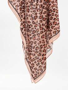 1 件珍珠雪纺印花围巾，男女通用欧洲/美国夏季披肩 - A - 查看 5