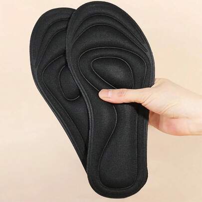 1 Par de Plantillas Deportivas de Masaje 5D, Plantillas de Alta Elasticidad Absorbentes de Choque para Hombres y Mujeres, Plantillas suaves para Calzados Deportivos