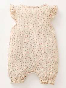 MommBaby Mono con mangas cortas y estampado floral para bebé niña