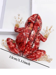 1入頭雕蟾蜍樹脂水晶裝飾品，治療水晶飾品，口袋禮物，母親節禮物 - 青蛙 - 查看 7