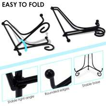 Foldable Triangle Iron Art Stand, European Style Minimalist Metal Ornament Display Stand For Tea Cake Frame Plate Gifts Birthday Graduation