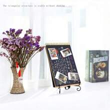 Foldable Triangle Iron Art Stand, European Style Minimalist Metal Ornament Display Stand For Tea Cake Frame Plate Gifts Birthday Graduation