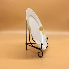 Foldable Triangle Iron Art Stand, European Style Minimalist Metal Ornament Display Stand For Tea Cake Frame Plate Gifts Birthday Graduation