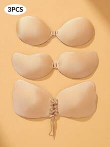 3 Pezzi Reggiseno Adesivo In Silicone Per Toppa Sul Petto Delle Donne