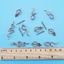 10入組蛇形魅力合金眼鏡蛇吊墜,動物魅力珠寶,適用於手鐲項鍊diy珠寶製作用品