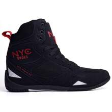 Women Wedge Sneakers - PRETO/VERMELHO - 查看 3