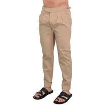 JOHN LEOPARD - Pantalon con Dobladillo para Hombre Estilo Bahamas Trouser - Beis - Ver 1